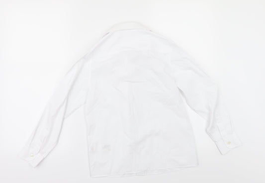 Marks and Spencer Girls White Basic Button-Up Size 9-10 Years - SCHOOL