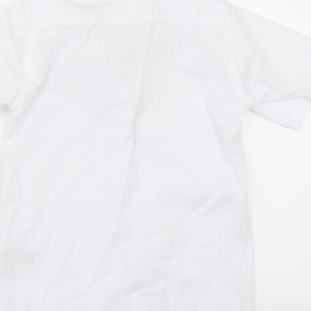 Marks and Spencer Girls White Basic Button-Up Size 8-9 Years - SCHOOL