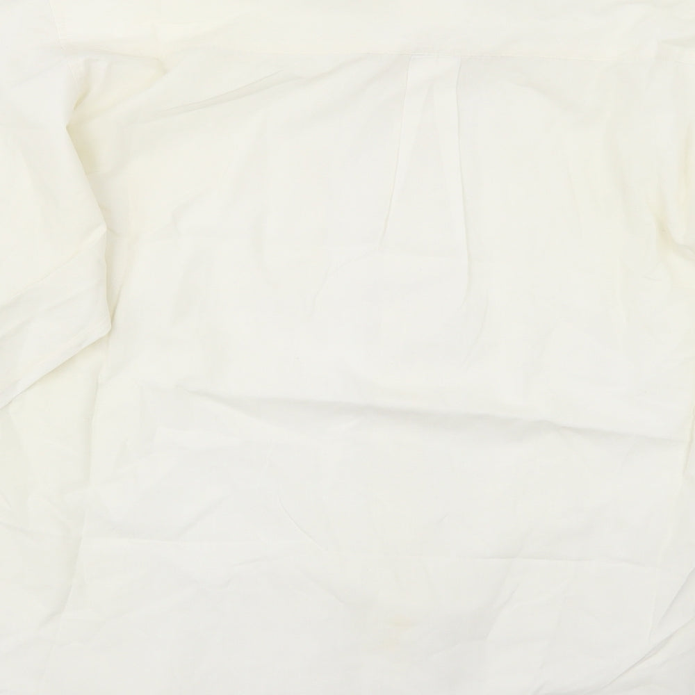 I D A H O Mens Ivory Button-Up Size 16