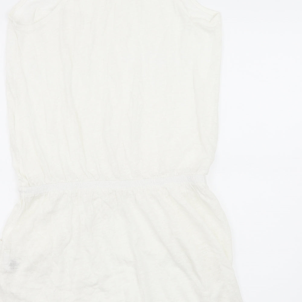 Kenar Womens White Jersey T-Shirt Dress Size L