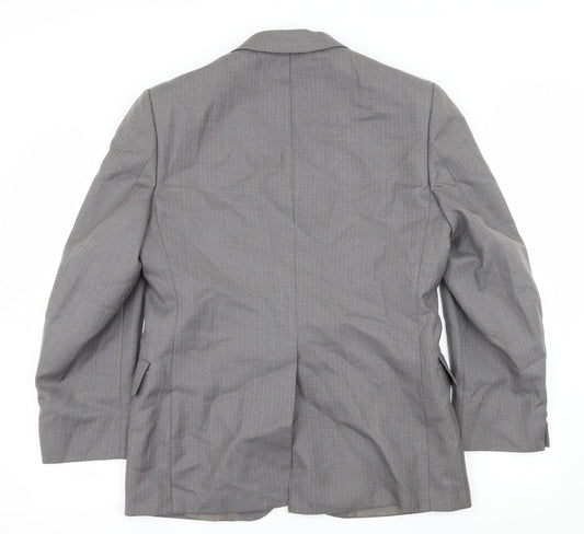 Dunn & Co Mens Grey Striped  Jacket Suit Jacket Size M