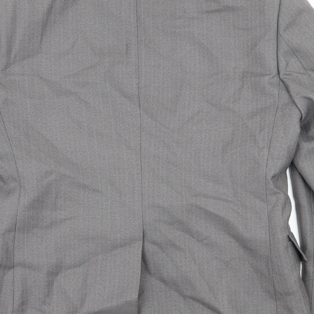 Dunn & Co Mens Grey Striped  Jacket Suit Jacket Size M
