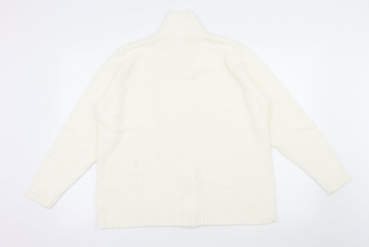 Berkertex Womens Ivory Knit Cardigan Jumper Size 18