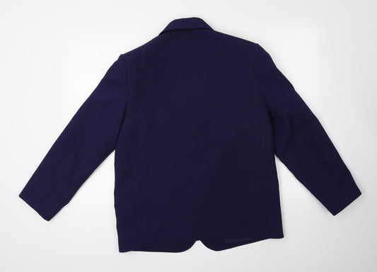 Preworn Womens Blue Jacket Suit Jacket Size 14