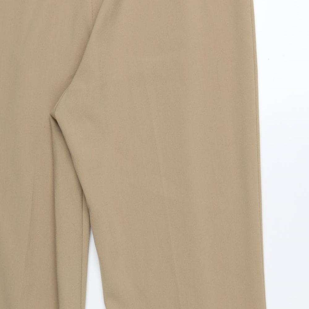 Brand and care label for Classics women’s beige trousers, size UK 12, 29-inch leg