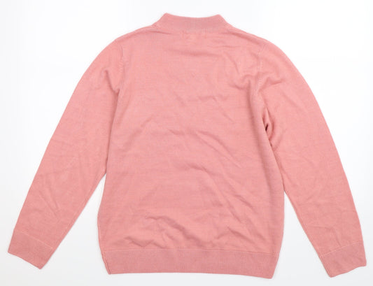 Preworn Womens Pink Knit Pullover Jumper Size 14