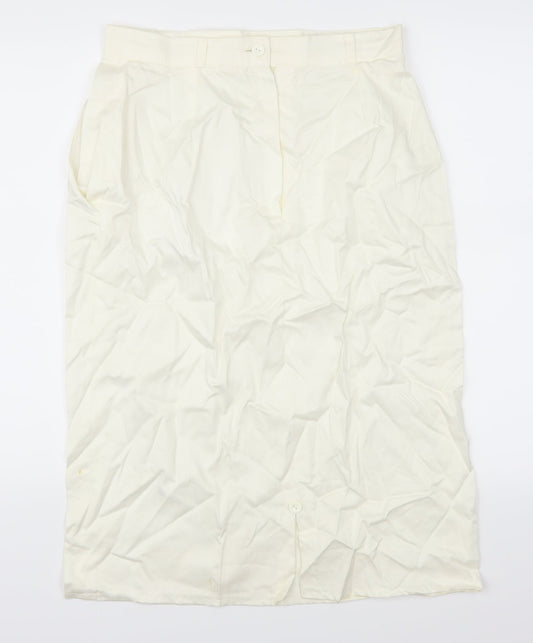 Preworn Womens Beige Straight & Pencil Skirt Size 16