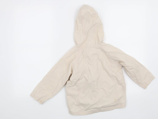NEXT Girls Beige Overcoat Coat Size 2-3 Years