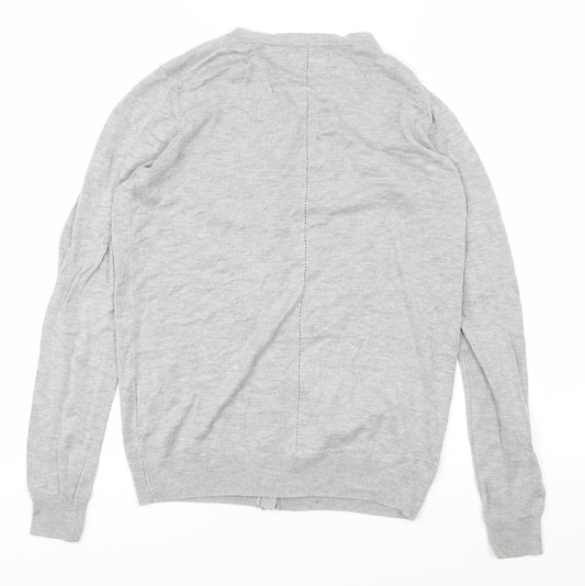 Ellen Reyes Womens Grey Cardigan Jumper Size S