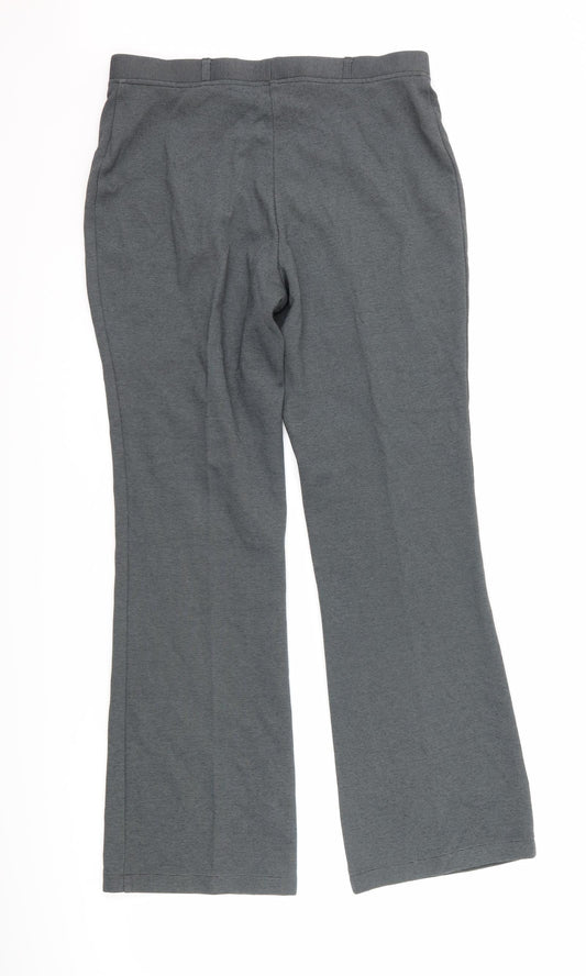 Marks and Spencer Womens Grey Trousers Size 12 L28 in