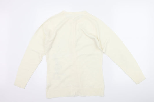 Preworn Womens Ivory Cardigan Jumper Size 10