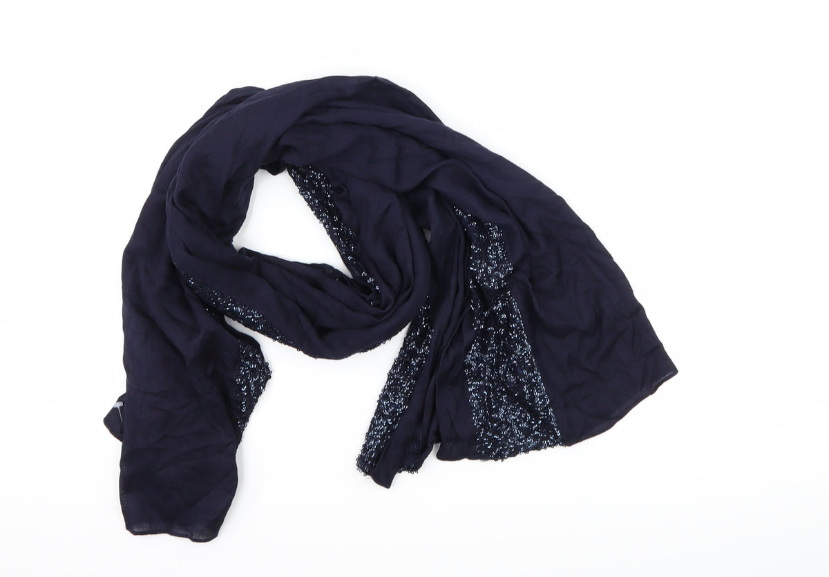 Front view of Preworn women’s blue scarf