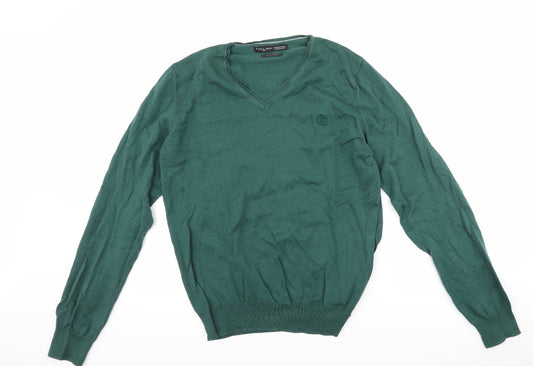 Zara Mens Green Pullover Jumper Size M