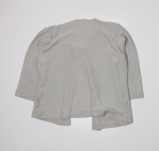 Per Una Womens Grey Knit Cardigan Jumper Size M