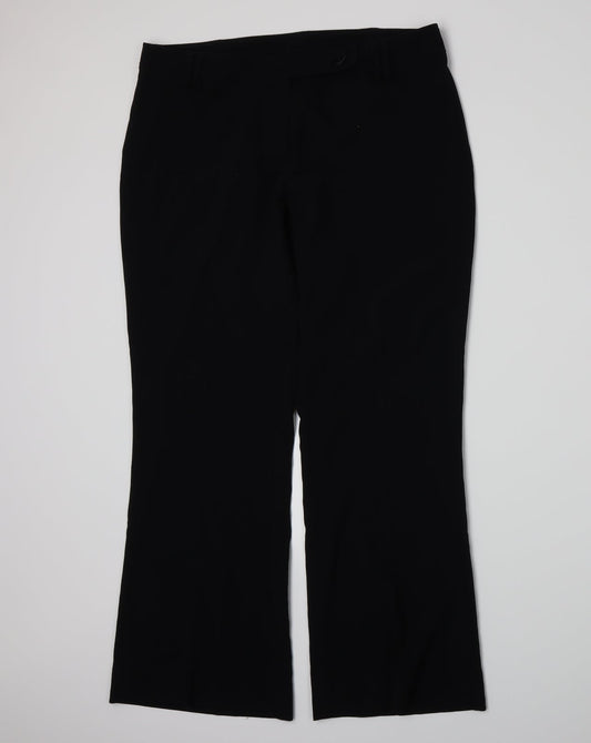 Marks and Spencer Womens Black Trousers Size 14 L28 in