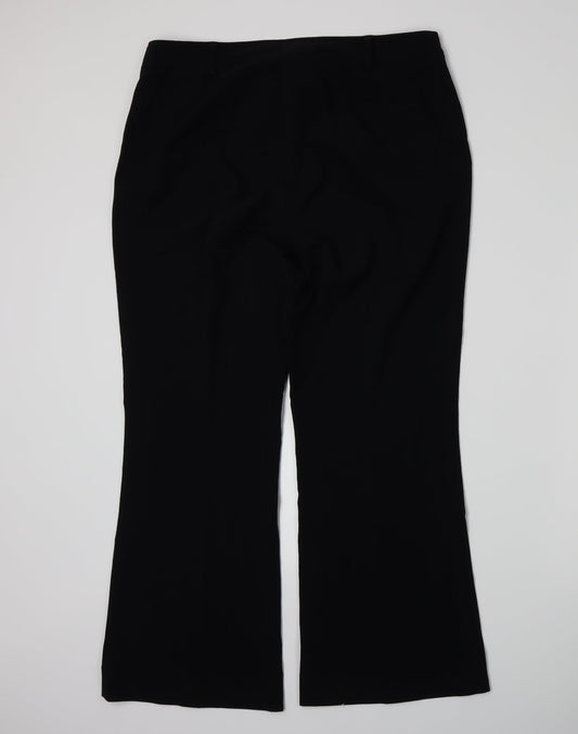 Marks and Spencer Womens Black Trousers Size 14 L28 in