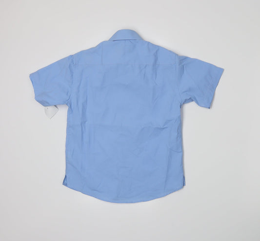 lumps Boys Blue Basic Button-Up Size 8-9 Years