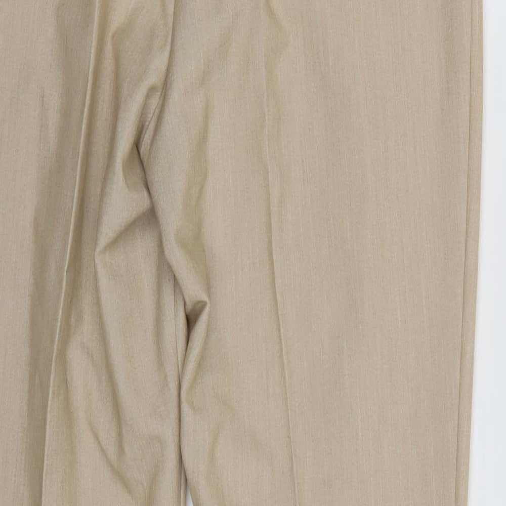 Anista Womens Brown Rayon Trousers Size 12 L28 in