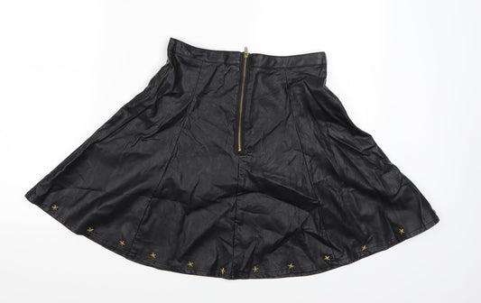 Ad Lib Womens Black A-Line Skirt Size 10