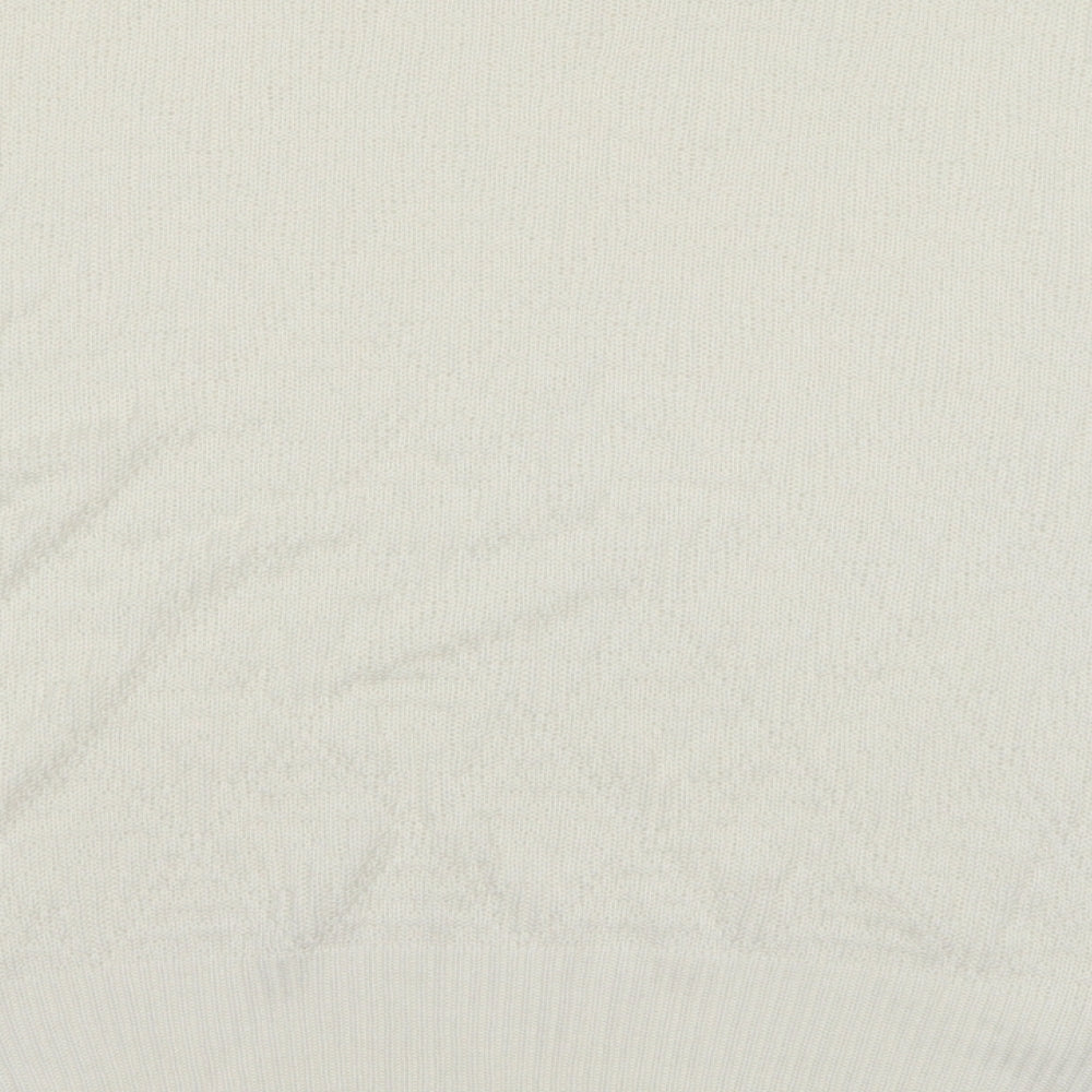 St michael Womens White Knit Pullover Jumper Size 12