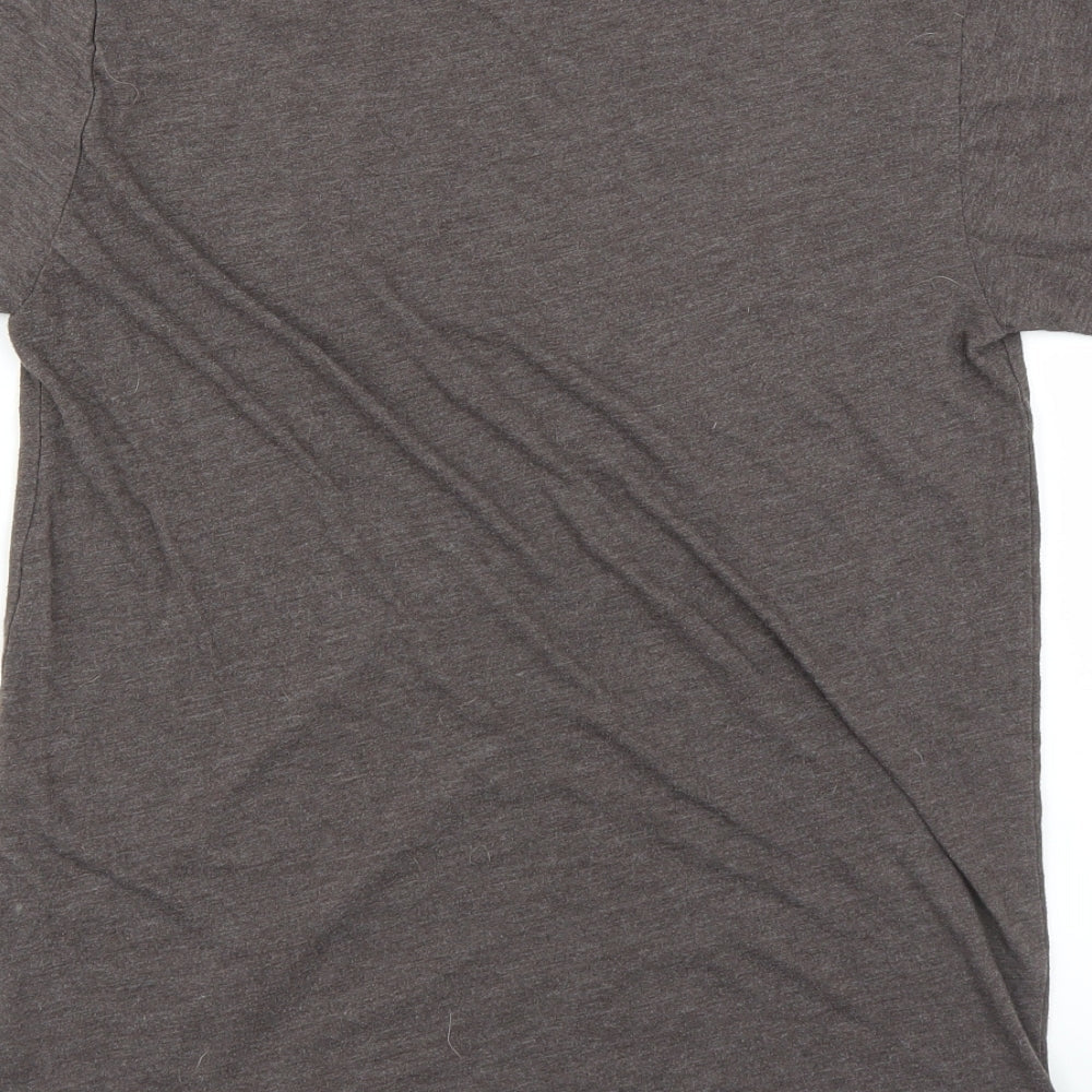 Preworn Womens Brown Basic T-Shirt Size S