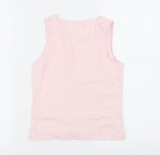 Debenhams Girls Pink Striped Basic Tank Size 12-13 Years