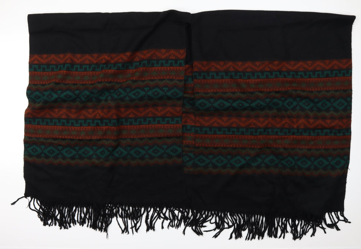 Front view of Preworn women’s multicoloured geometric shawl/wrap