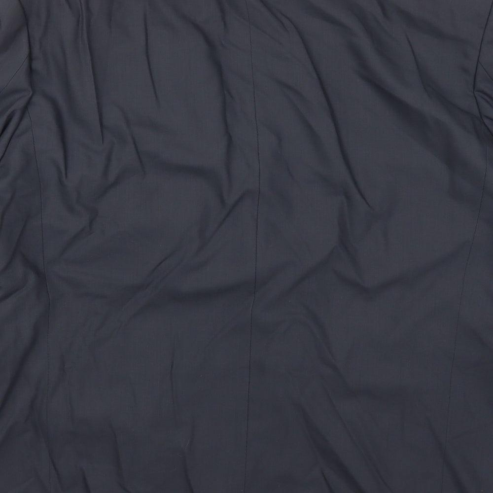 Brand and care label for Benvenuto men’s grey jacket suit jacket, size 44