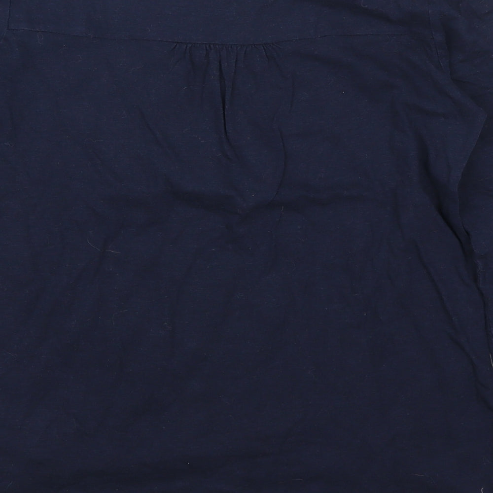 Brand and care label for Gap girls’ blue floral basic, size 14-15, years - daydreamer