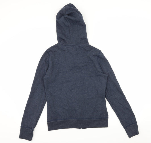 Aeropostale Womens Blue Jersey Full Zip Hoodie Size S - Aero New York