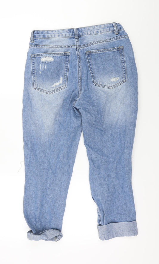 Nasty Gal Womens Blue Denim Straight Jeans Size 8 L22 in