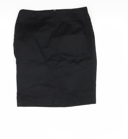 Oasis Womens Black Canvas Mini Skirt Size 8