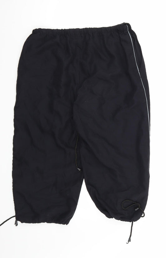 Nana fashion Womens Black Cropped Trousers Size XL