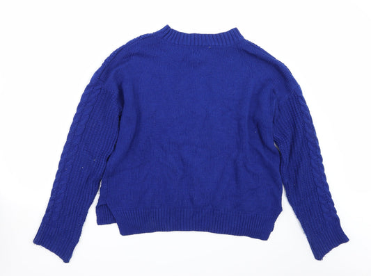 Papaya Womens Blue Pullover Jumper Size M