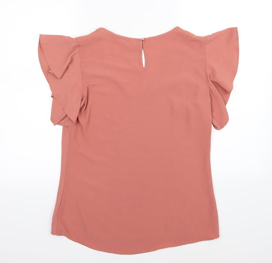 Preview Womens Brown Chiffon Basic Blouse Size 8