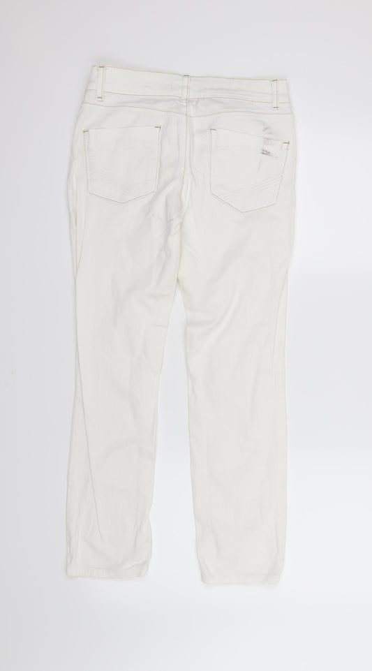 NEXT Womens White Denim Skinny Jeans Size 8 L27 in