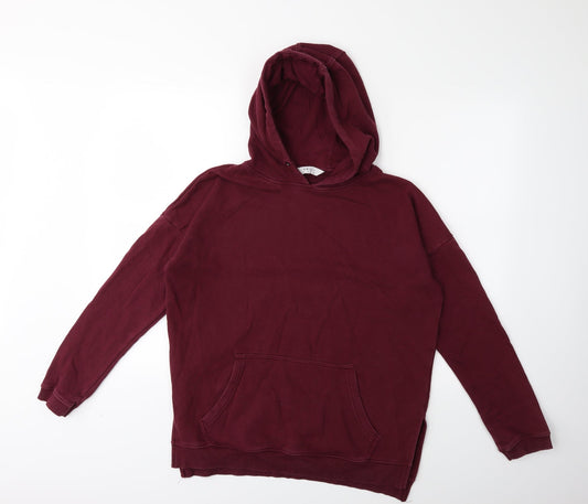 Additional front view of swell women’s purple pullover hoodie, size UK 10