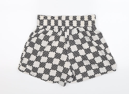 Paper Scissors Womens Multicoloured Geometric Hot Pants Shorts Size 8