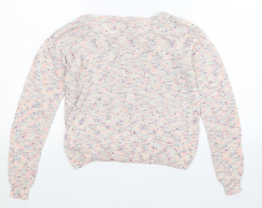 Divided Womens Multicoloured Knit Pullover Jumper Size 8