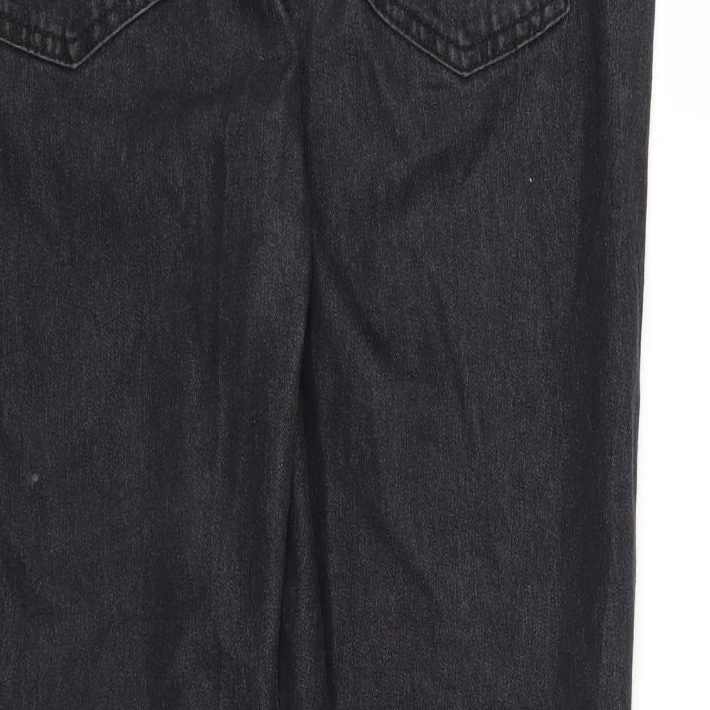 Brand and care label for Denim CO women’s black jegging jeans, size UK 12, 26-inch leg