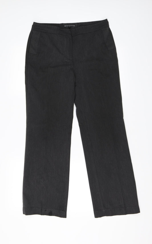 Marks and Spencer Womens Grey Trousers Size 10 L28 in