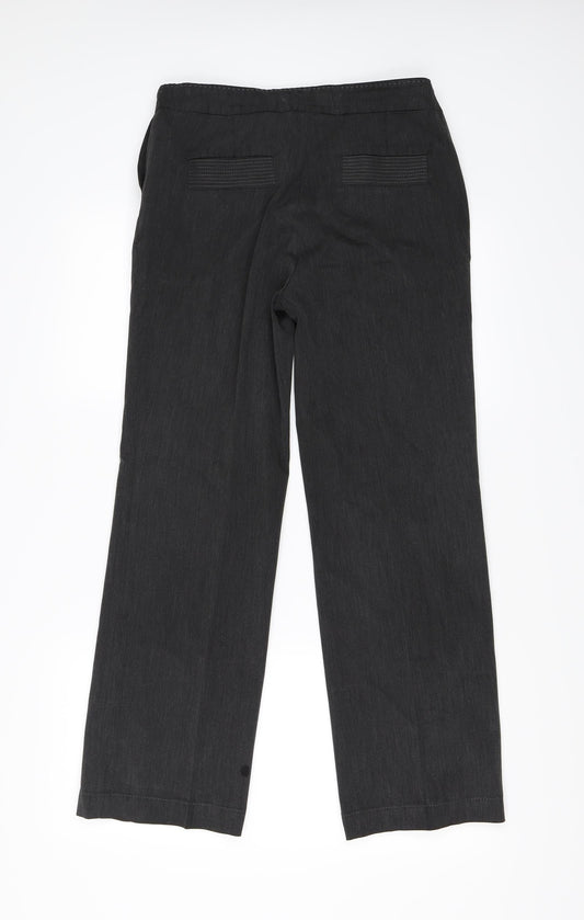 Marks and Spencer Womens Grey Trousers Size 10 L28 in