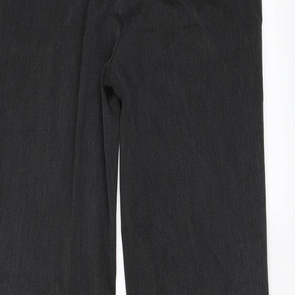 Brand and care label for Marks & Spencer women’s grey trousers, size UK 10, 28-inch leg