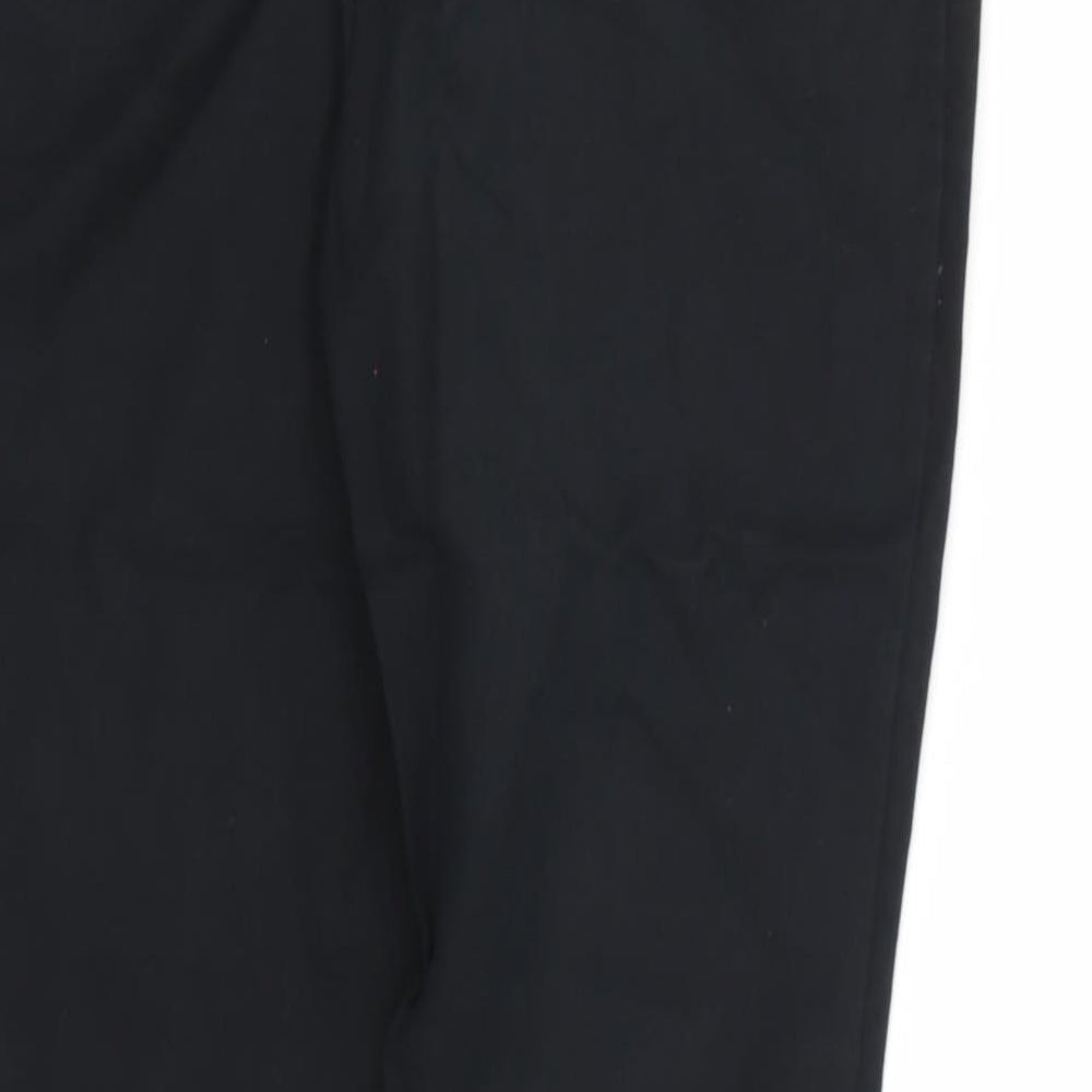 Brand and care label for Next women’s black tapered jeans, size UK 8, 24-inch leg