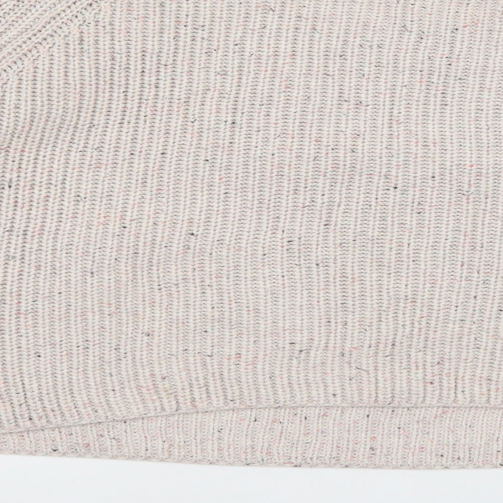 Brand and care label for H&M women’s ivory knit jumper, size L