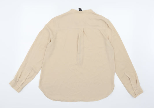 FOREVER 21 Womens Beige Basic Blouse Size M