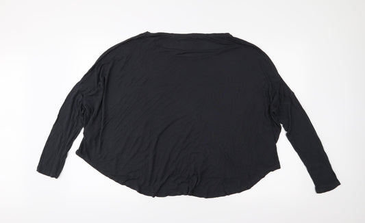 Lindex Womens Black Basic T-Shirt Size L