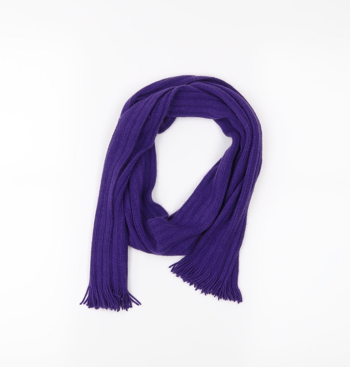 Front view of Preworn women’s purple scarf