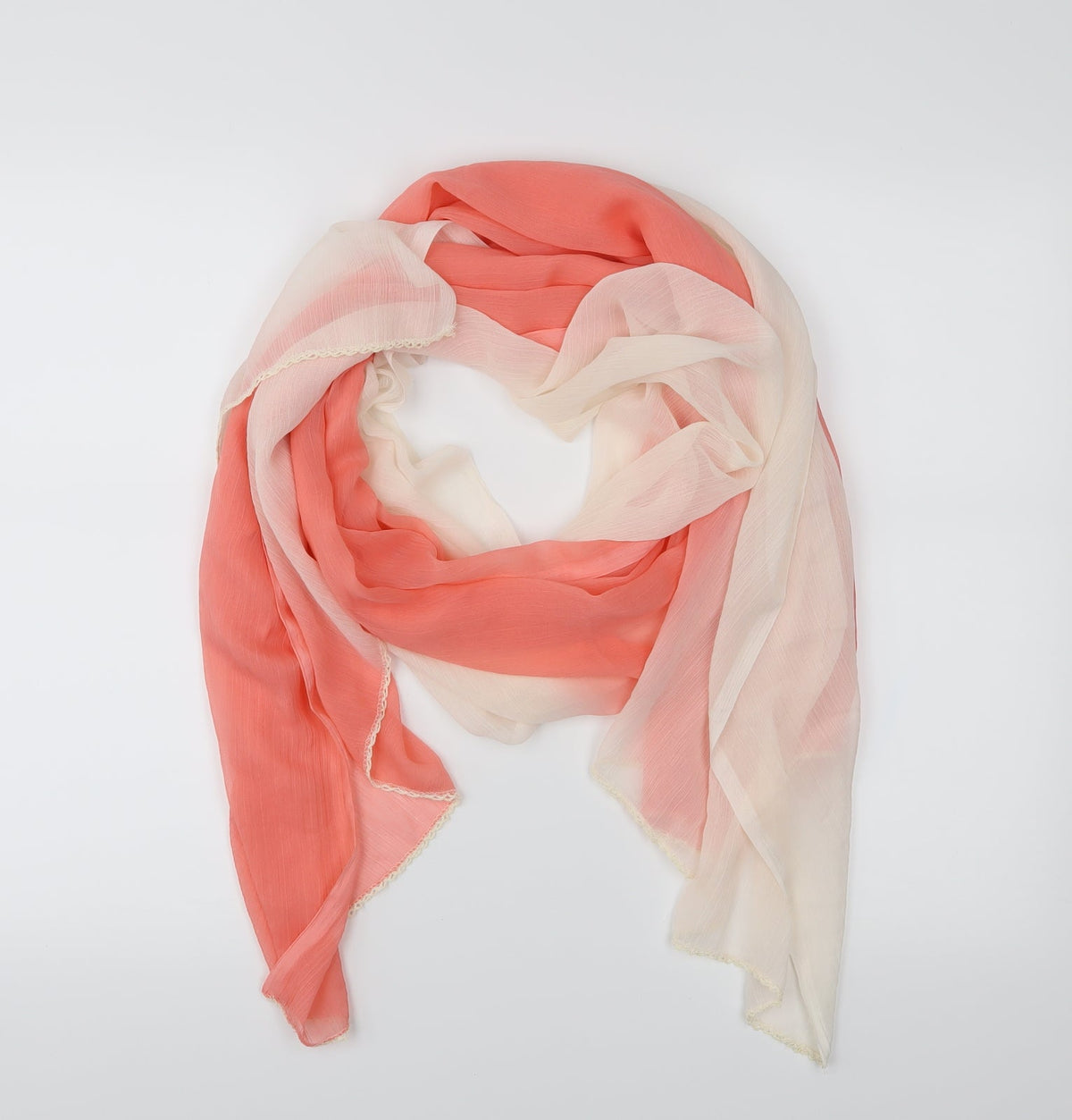 Additional front view of Preworn women’s pink shawl/wrap