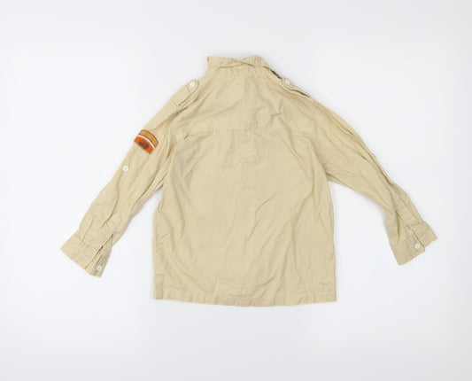 5.10.15 Boys Beige Basic Button-Up Size 5 Years